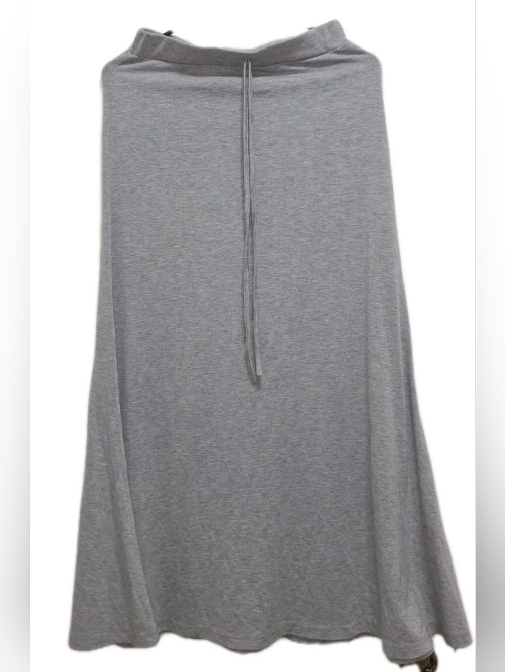 Emery Rose Gray Maxi Skirt Small Side Slit Stretch Casual Flowy